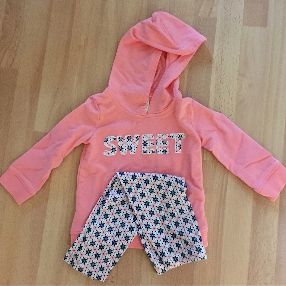 Carter’s Baby Girl Hoodie & Leggings Set